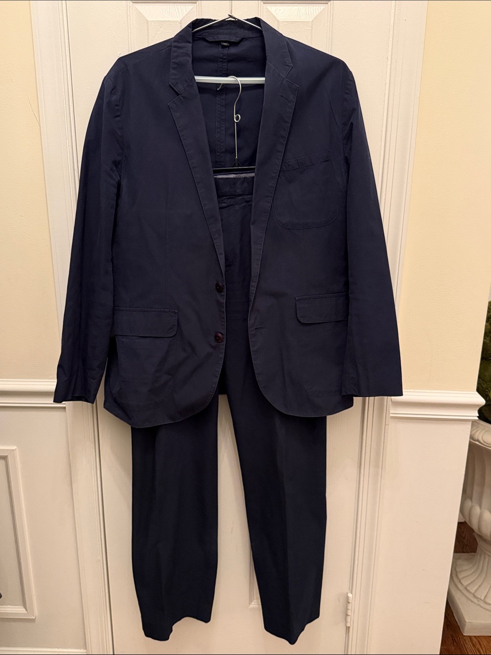 J.Crew Men's Bowery Cotton Suit Blazer and Trousers - Classic Navy